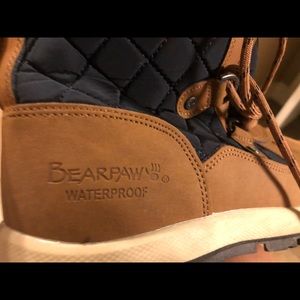 Bear paw lined snow boots